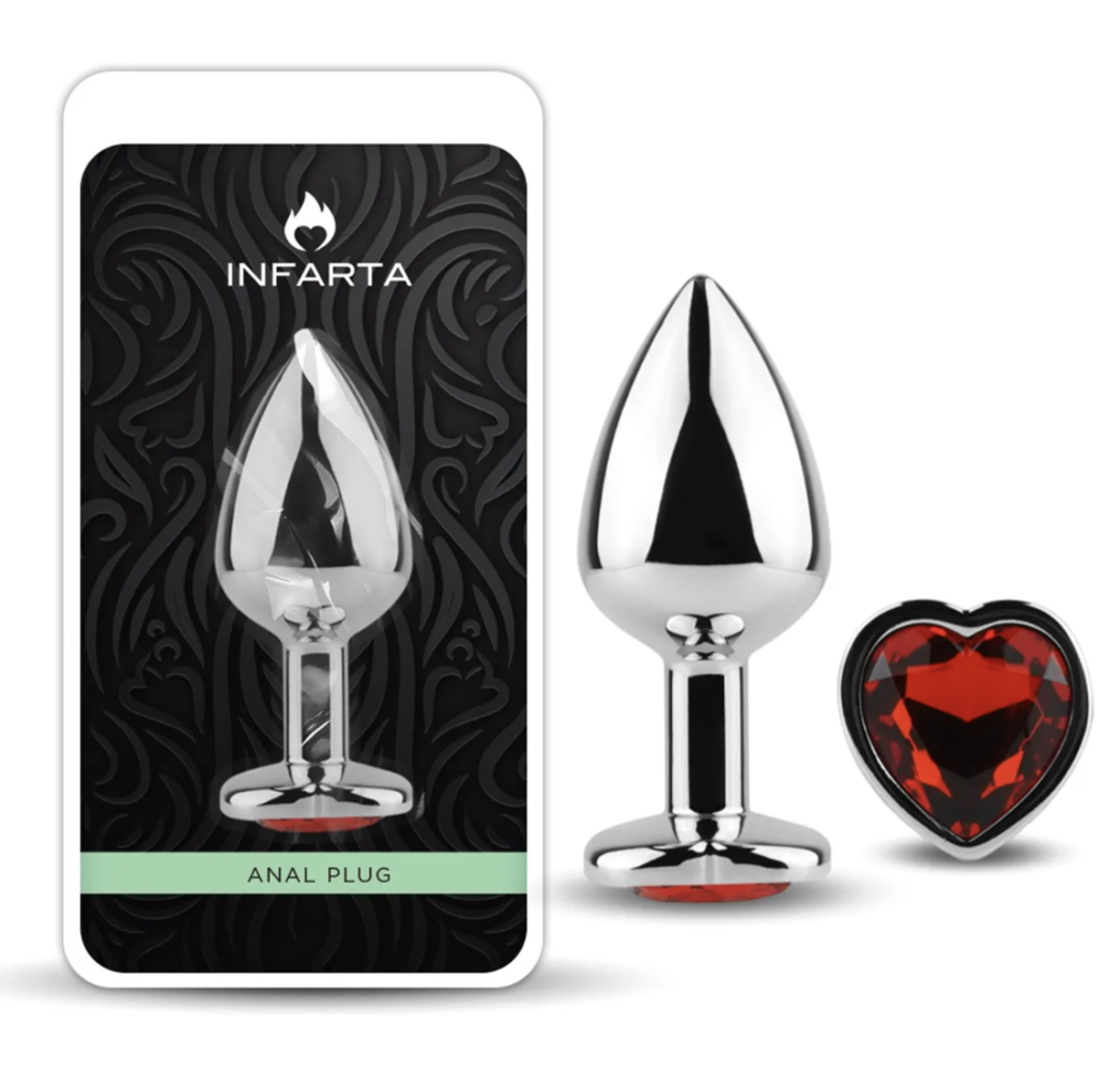 Plug Anal Metalico corazon Small